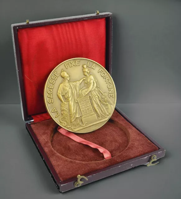 BANQUE DE FRANCE Médaille de récompense, La sagesse fixe la fortune  fme_667699 Médailles