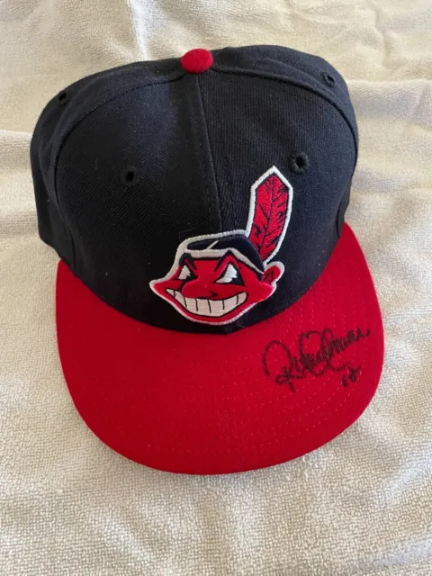 Fleer Legacy Roberto Alomar Autographed Cleveland Indians hat