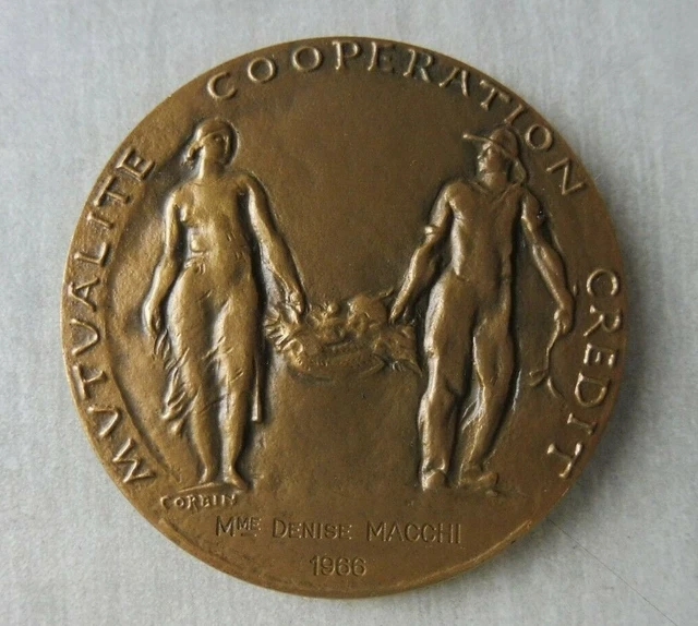 French Bronze Medallion - Ministere De L'Agriculture Circa 1890 : Antique Goodies | Ruby Lane