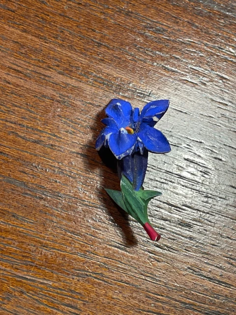 Broche Vintage En Forme De Fleur - Finition Dorée - Bijou Ancien - Occasion