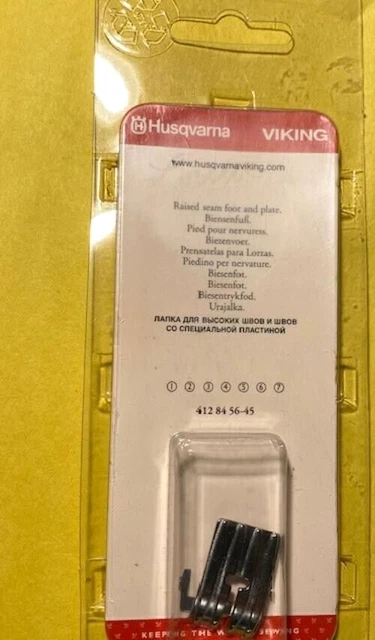 GENUINE Viking Husqvarna Sewing Machine USED Raised Seam Foot & Plate 412845645