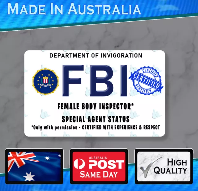 FBI ID Card Plastic - Parody Prop Gift Novelty Joke PLAY On WORDS Funny