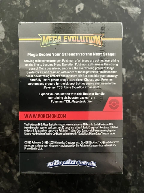 POKÉMON TCG MEGA Evolution Booster Bundle New/Sealed (contains 6 packs ...