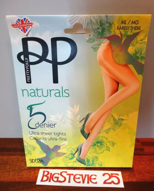 Pretty Polly Naturals Skin Tones Sheer Tights 8 Denier - 6 shades