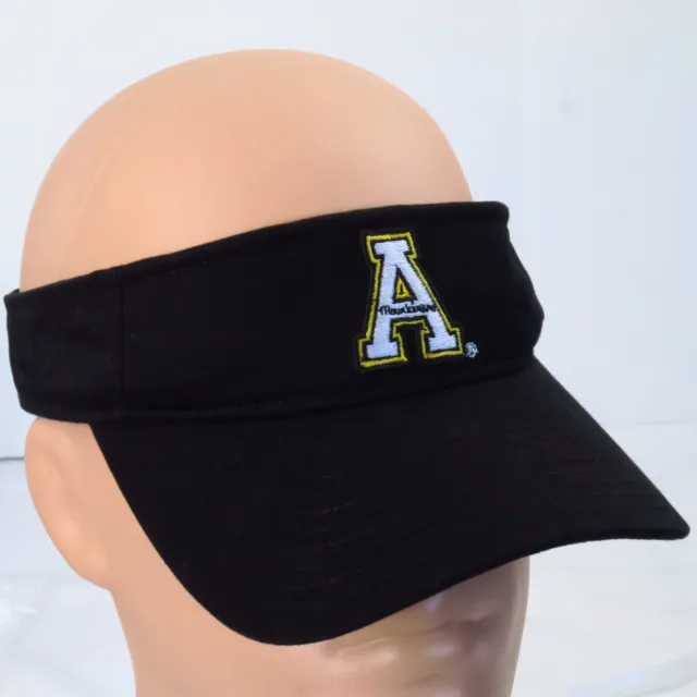 Appalachian State University Mountaineers Sun Visor Golf Strapback Hat Cap Black