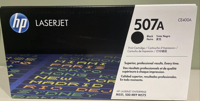 GENUINE HP CE400A (507A) Black Toner Cartridge - NEW SEALED $200.00 ...