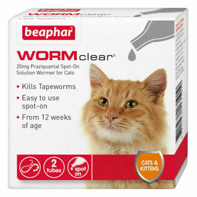 Beaphar WORMclear for Cats Worming Spot-On Solution x 2