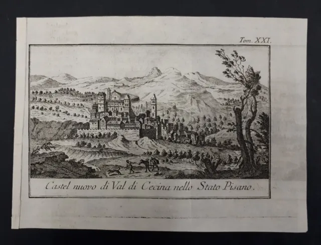 Inc. Salmon 1757: Castel nuovo di Val di Cecina nello Stato Pisano