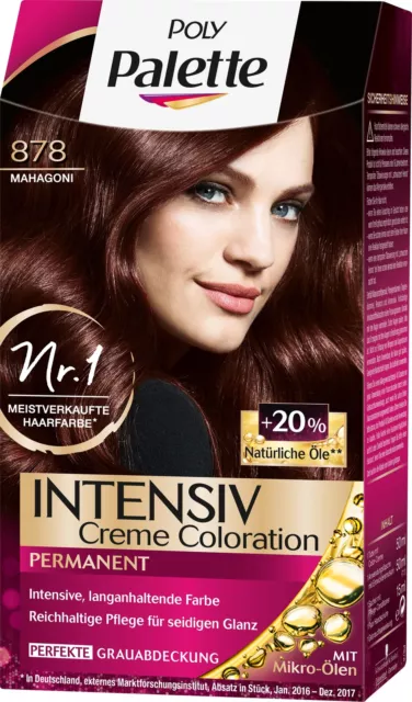 Poli Paleta Intensivo Crema Coloración 878 Caoba Nivel 3 3er Paquete