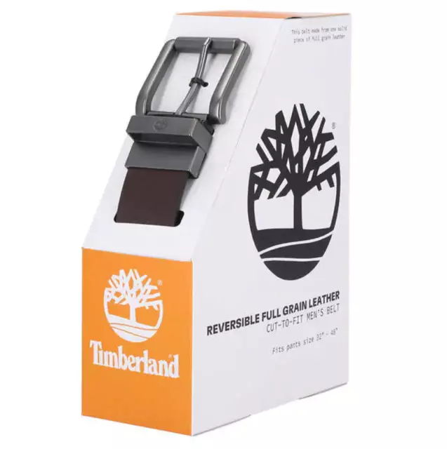 NEW Timberland Men's Reversible Genuine Leather Belt