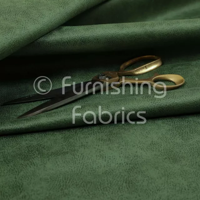 Soft Durable 3 Layer Thick Faux Suede Green Colour Upholstery Furnishing Fabric