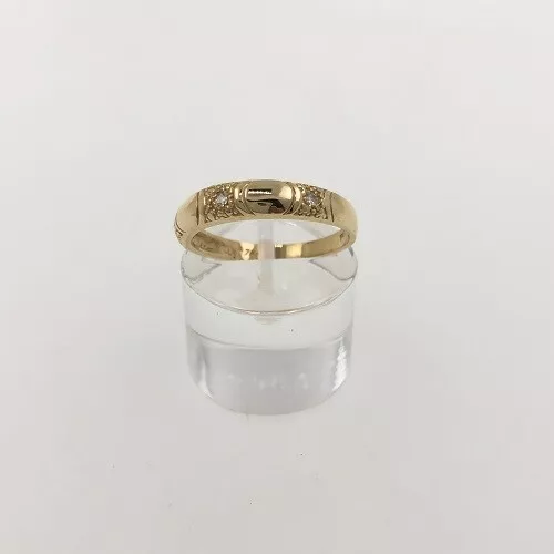 Bague pour Femme En 14 Carat or Avec 0.06 Carats Diamants Taille 53 Ue