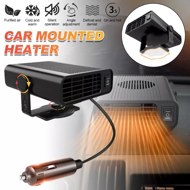 200W Electric Car Heater 12V DC Heating Fan Defogger Defroster Demister Portable