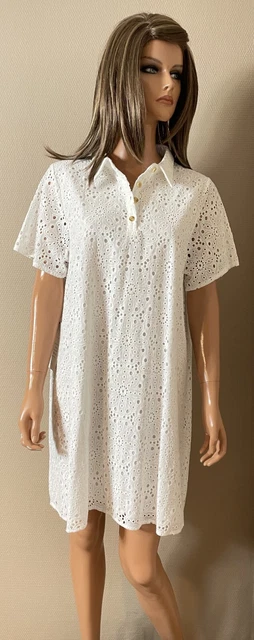 Ensemble Jupe Et Haut Vintage En Broderie Anglaise Blanche - Taille Unique 38/42 | Fait Main