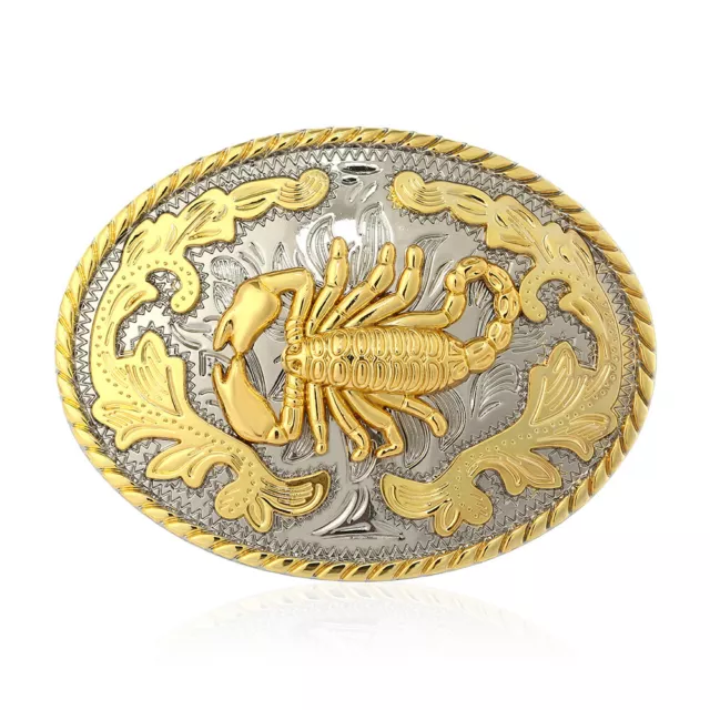 Scorpion Western Belt Buckle Men Women Cowboy Rodeo silver and Gold Belt Buckle