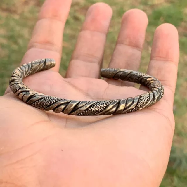 Very Old Rare Ancient Viking Bracelet Bronze Artefact Authentic Amazing