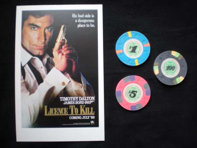 JAMES BOND 007 - LICENCE TO KILL CASINO POKER CHIPS - SKYFALL Casino Royale