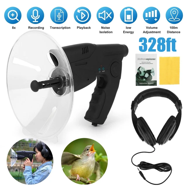 328FT 8X MONOCULAR Telescope Bird Record Observing Listening Device w ...