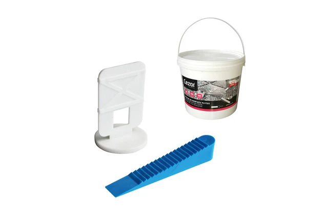 Cezar Tile Mounting System, Includes 200 clips & 100 Wedges