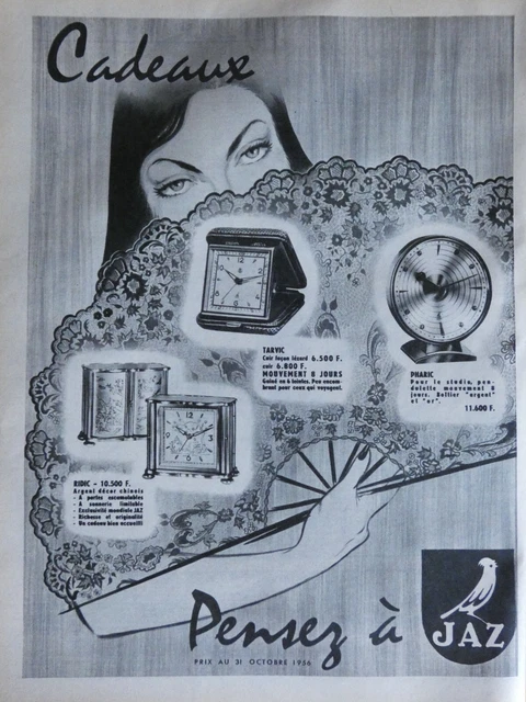1956 Press Advertisement Gifts Think Jaz Alarm Ridiculous Tarvic Pharic