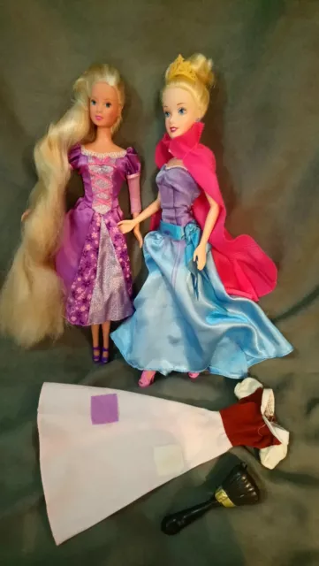 Lote Muñecas PRINCESAS RAPUNZEL & CENICIENTA de películas DISNEY - SIMBA TOYS