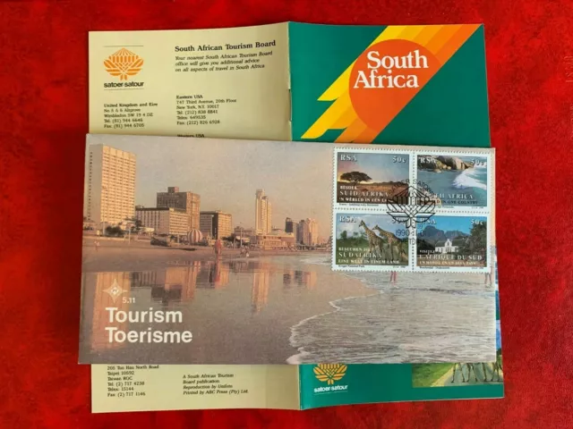 South Africa Rsa 1990 Fdc Tourism Kruger Park Giraffe + Brochure Insert