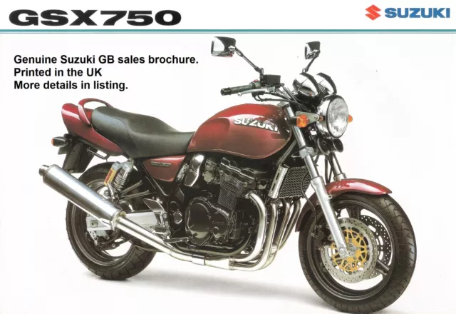 Suzuki GSX750 GSX750X Inazuma UK sales brochure 1999