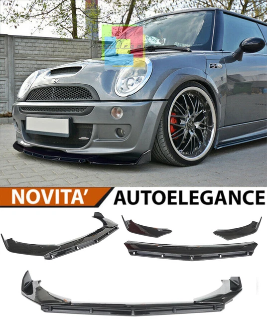 MINI COOPER S R50 R53 Splitter Paraurti Anteriore Nero Lucido Look Rs ...