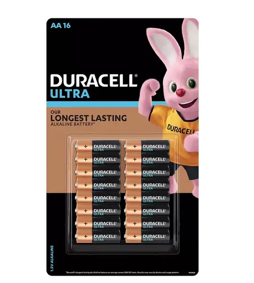 Genuine LONGEST Lasting Duracell ULTRA Alkaline AA Batteries 16PK Brand New