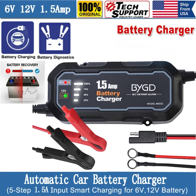 AUTOMATIC CAR BATTERY Charger Trickle Maintainer Desulfator 6V 12V 1