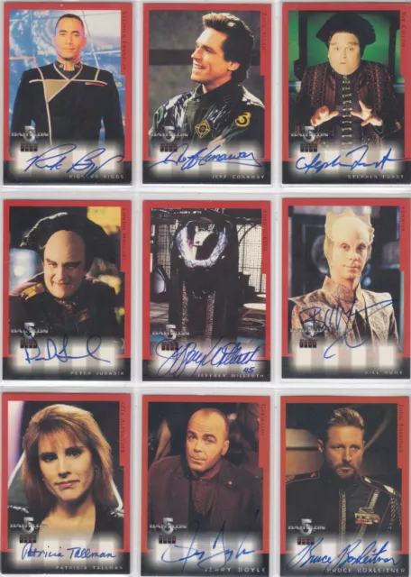 Babylon 5  Season 4  Auto / Autograph / Skymotion Card Selection Skybox