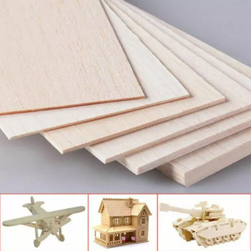 5pcs plaque en bois modèle balsa bois pour bricolage maison bateau avion jouets