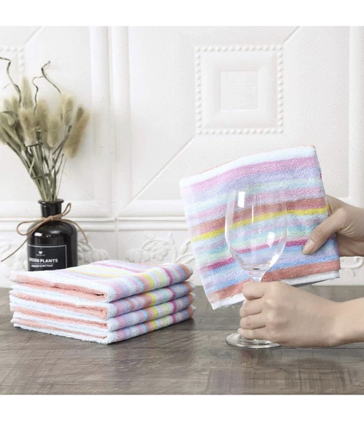 4 Pack of Kitchen Towels  100% Soft Cotton 15x26 Dish Towel Set Pack Of 4