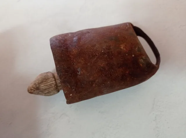 primitive hand-made bell for cattle or cows, 19th century