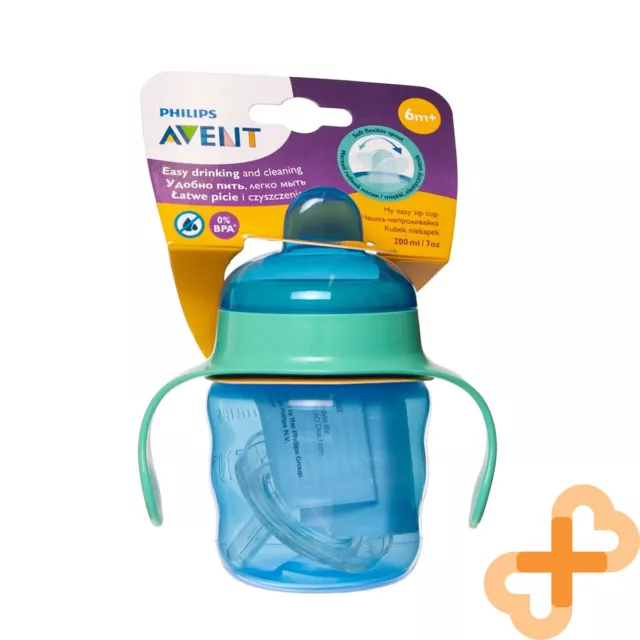 Philips Avent Derrames Prueba Taza Con Silicona Pico Y Asas Azul 200ML