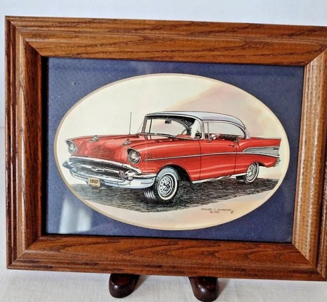 American Memory Prints 1957 Chevy Bel Air Hardtop framed  by Edward C. Schaefer