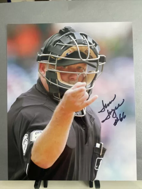 jim joyce signed autograph 8x10 photo MLB baseball umpire perfect game out rare
