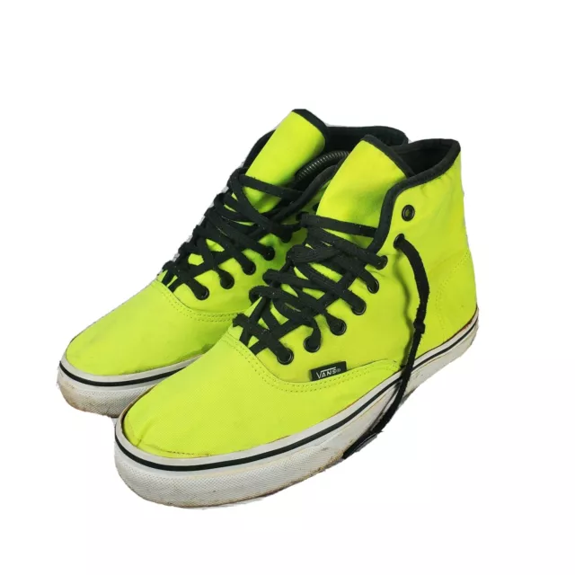 Vans Neon Yellow High Tops Fluorescent Green. Mens 6.5 womens size 8 Sneaker.