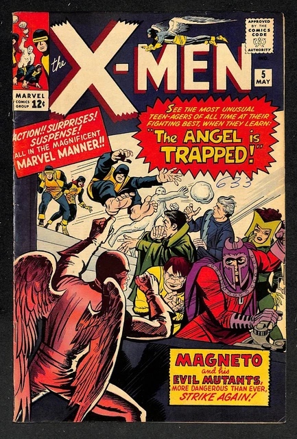 X-Men #5 - Marvel - 1964 - 2nd app Scarlet Witch, Evil Mutants - KEY (MG) 45