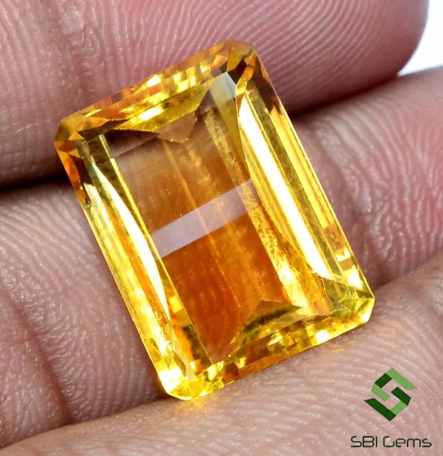 15.98 Cts Natural Citrine Octagon Fancy Cut 18x13 mm Certified Loose Gemstone