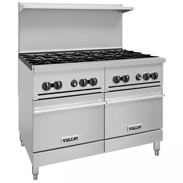 Vulcan Endurance Natural Gas 8 Burner 48" Range with 2 Standard Ovens