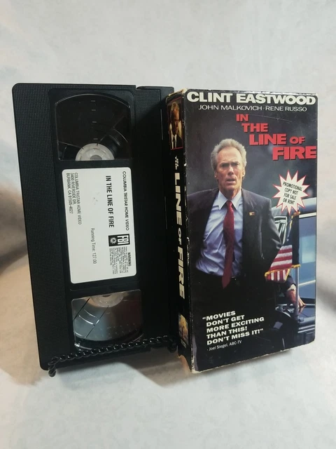 IN THE LINE of Fire VHS Tape Clint Eastwood Very RARE Promo Screener $8