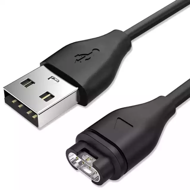 Cable de Carga y Datos USB 2.0 para Garmin Vivoactive 3, Quatix 5/Sapphire Negro
