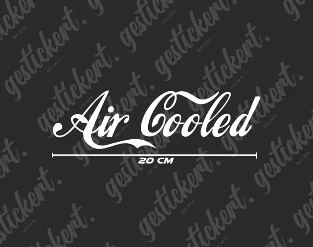 1x 20 cm Aircooled Aufkleber Sticker passend für VW Käfer Beetle Bus T1 T2 Decal