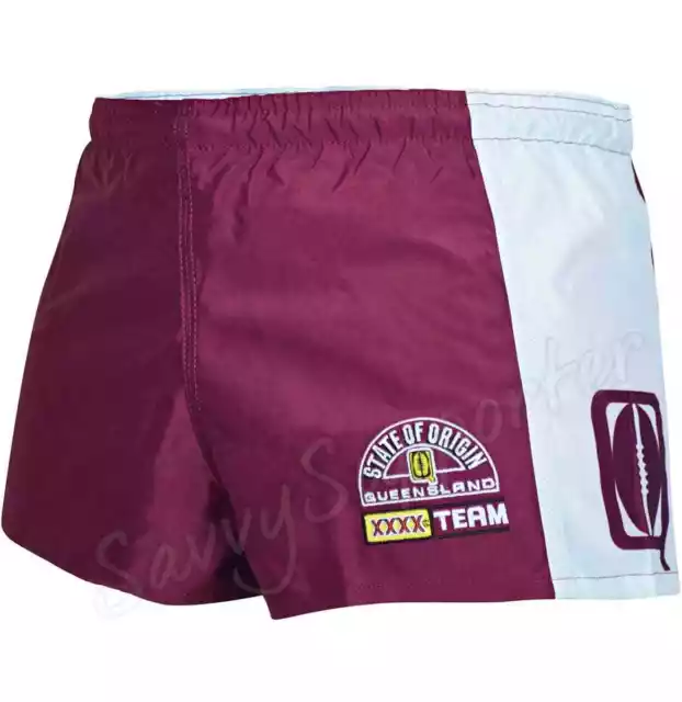 QLD Maroons NRL Mens Hero Footy Shorts Sizes S-5XL BNWT