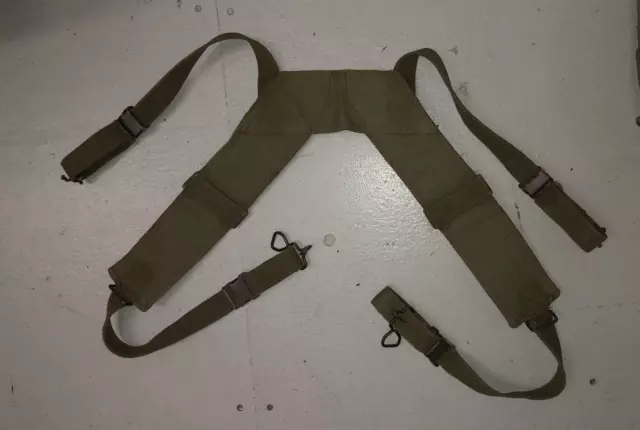 Reg M56 Webbing Suspenders - Vietnam Australian & Us Army Issue Used - Usa Made