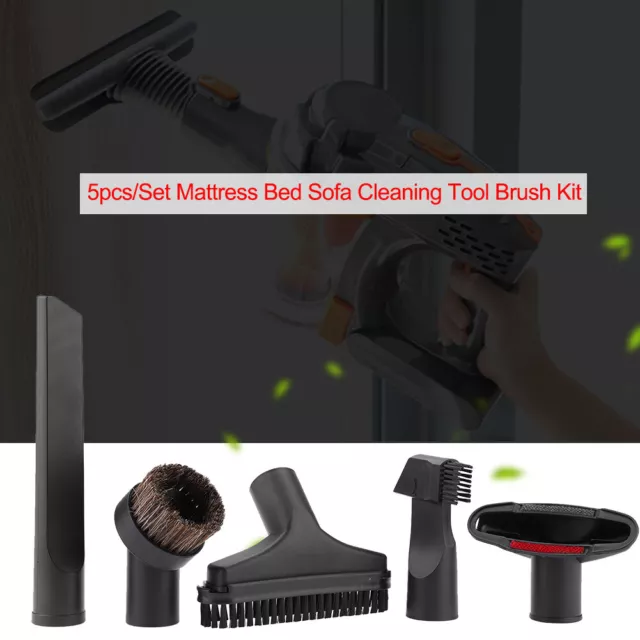 5pcs/Set Mattress Bed Sofa Cleaning Tool Brush Kit Handheld Vacuum Cleaner Re 2