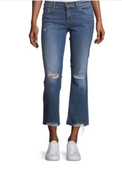 Authentic J Brand Selena Mid-Rise Crop Boot Jeans 28 Revoke Destruct $228. NWT