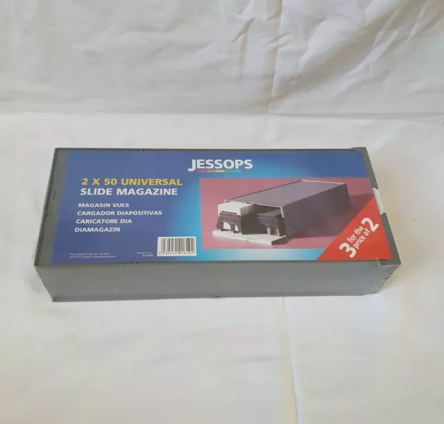 ❀ڿڰۣ❀ JESSOPS Grey UNIVERSAL BOX & SLIDE MAGAZINE - 100 5cm x 5cm Slides ❀ LOT 2