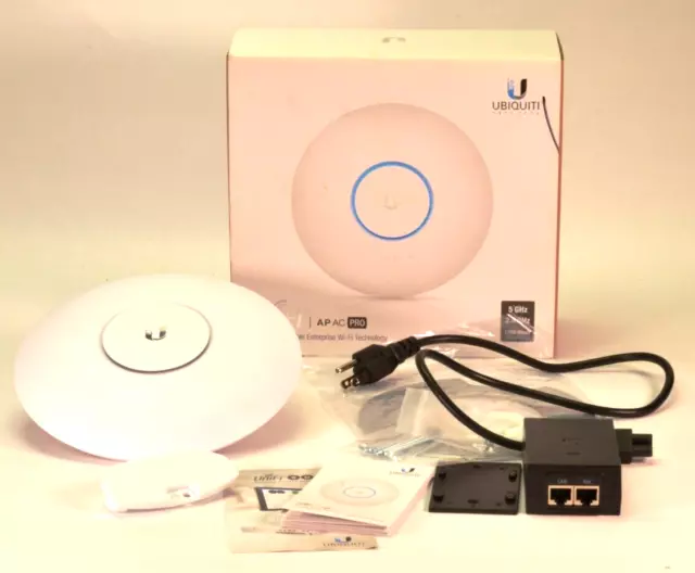 Ubiquiti UniFi  Wireless Access Point UAP-AC-PRO  w/PoE Power Supply - Tested